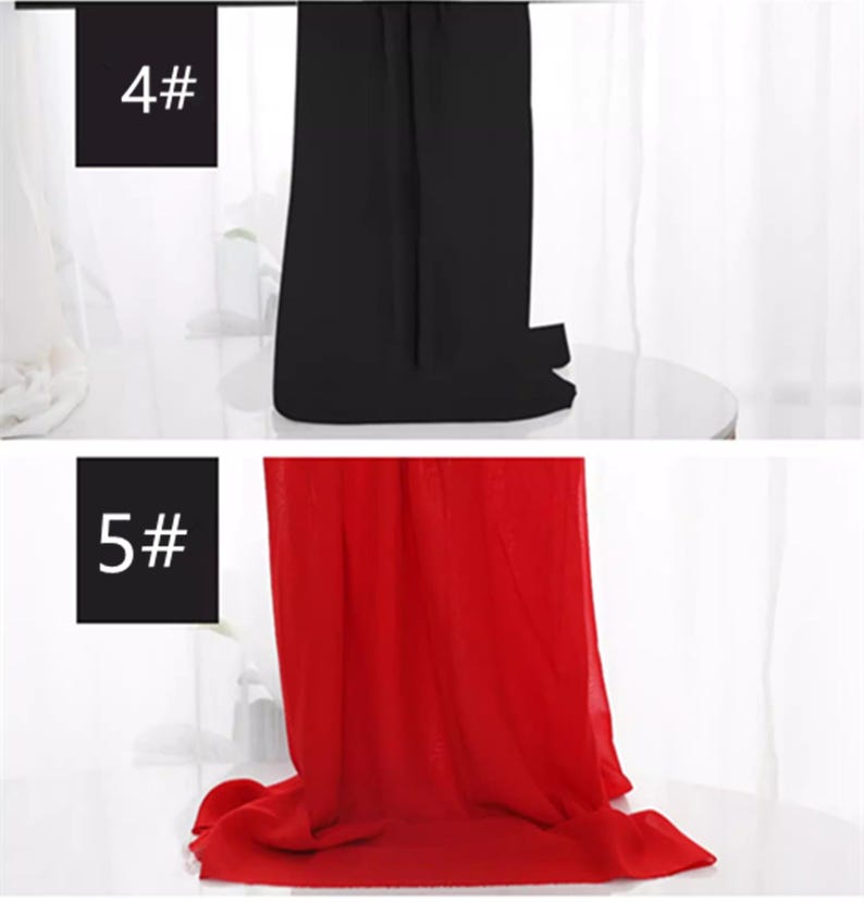 Silk Chiffon Fabric: Solid Color Dress Material, 150cm Wide - Etsy