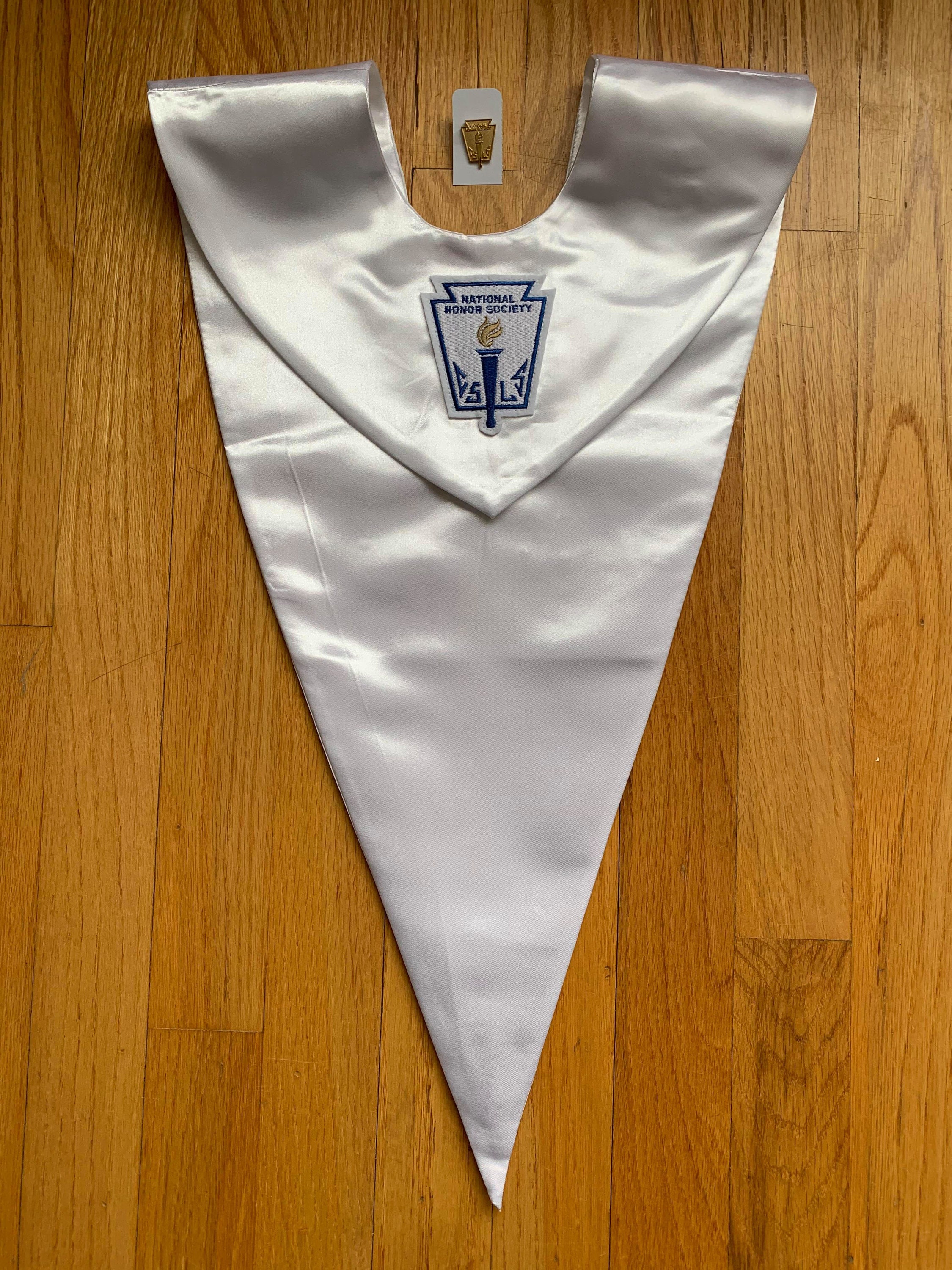 Official National Honor Society White Graduation Sash Stole NHS sealed in Bag Etsy