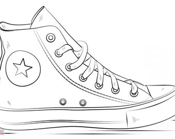 converse shoe template