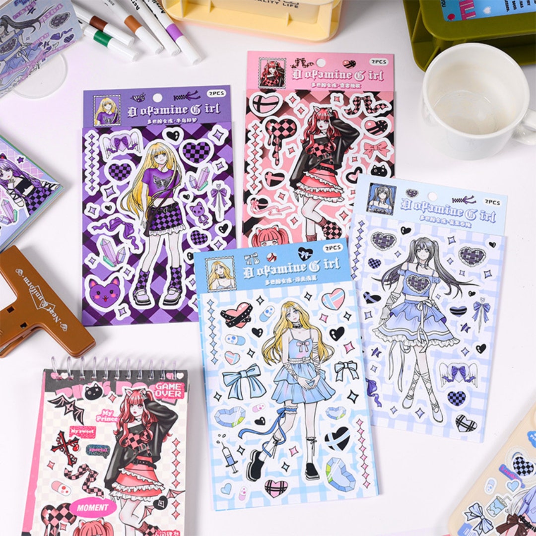 Dopamine Summer1 Sticker Set 2 Sheets, Deco Sticker Sheet, Polco ...