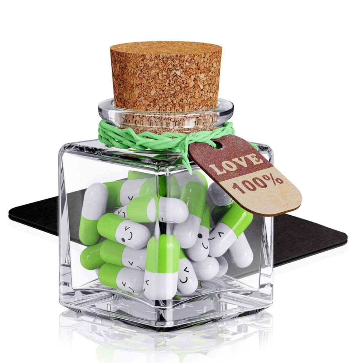 Capsules Messages Dans Bouteille - 50 Lettres Colorées Pour Déclarations Amoureuses