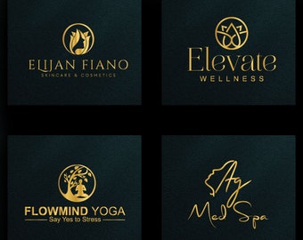 Logo personnalisé de produits de beauté et de cosmétiques, logo de soins de la peau, logo de bien-être, logo d'esthétique, logo de salon de beauté, logo de spa médical, logo de conception, logo de yoga
