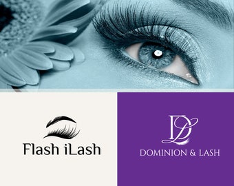 Custom Eyelash logo, beauty salon logo, brows logo, lash business logo, lash extension logo, luxury logo design, eyelashes, logo design