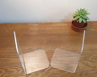 Clear Acrylic Bookends
