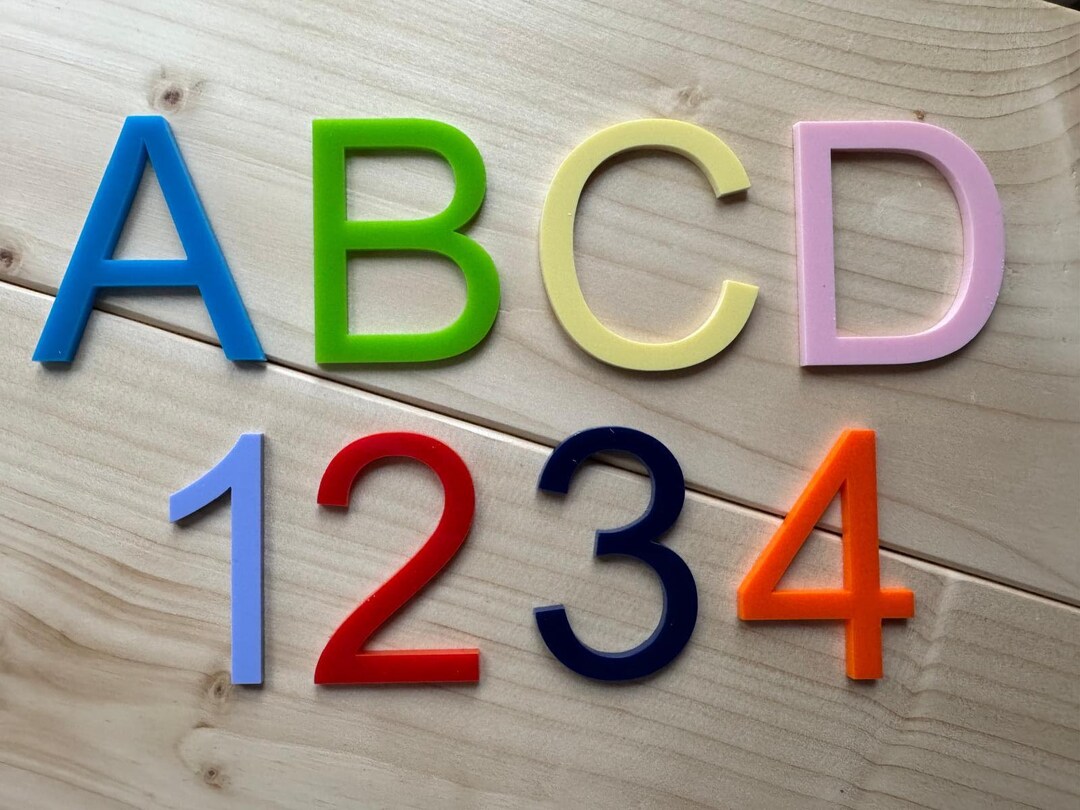 Coloured Acrylic Letters and Numbers - Etsy UK