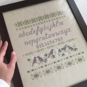 Alphabet cross stitch sampler pattern - Cross Stitch Alphabet pdf pattern - stitch alphabet