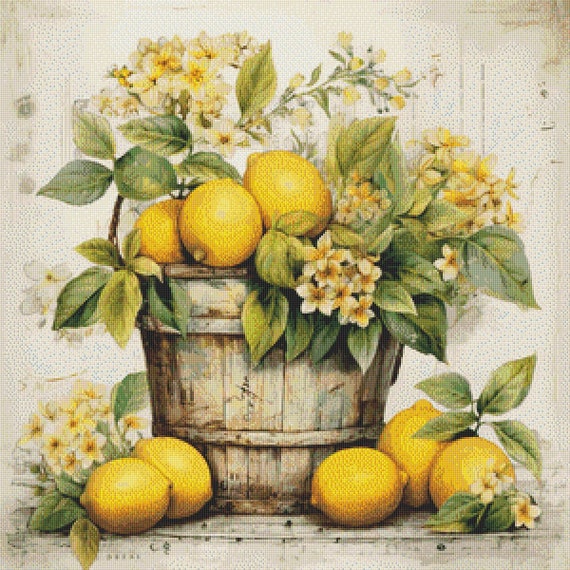 【完成品】果物のある静物　クロスステッチ 完成品】果物のある静物 クロスステッチ