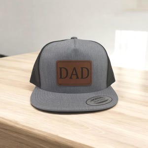 Dad Hat Leather Patch Trucker Custom Engraved New Father Hat Gift Ideas Personalized Dad SnapBack Hat Dad Baseball Caps Apparel for New Dad