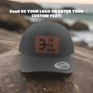 Casquette personnalisée Casquette avec logo personnalisé pour la marque d&#39;entreprise ou d&#39;entreprise Patch en cuir gravé personnalisé SnapBack Casquette de camionneur Idée cadeau