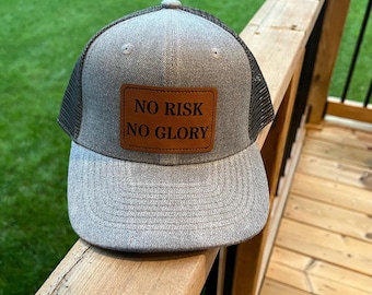 Personalized Kids Trucker Hat Engraved Toddler and Youth SnapBack Hat with Kids Name Custom Leather Patch Baseball Cap Trendy Kids Gift Idea