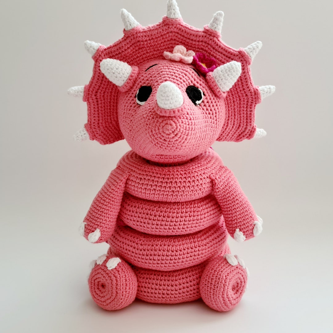 Crochet Triceratops Dinosaur Stacking Toy Handmade Dino - Etsy