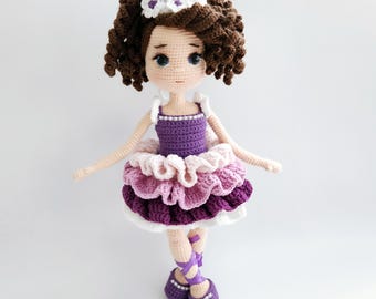 Gehaakte ballerinapop: handgemaakt amigurumi-speelgoed voor balletmeisjes