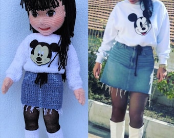 Personalized crochet girl doll, Portrait crochet girl doll, Look a like crochet doll, Personalized gift for girl, Doll from picture