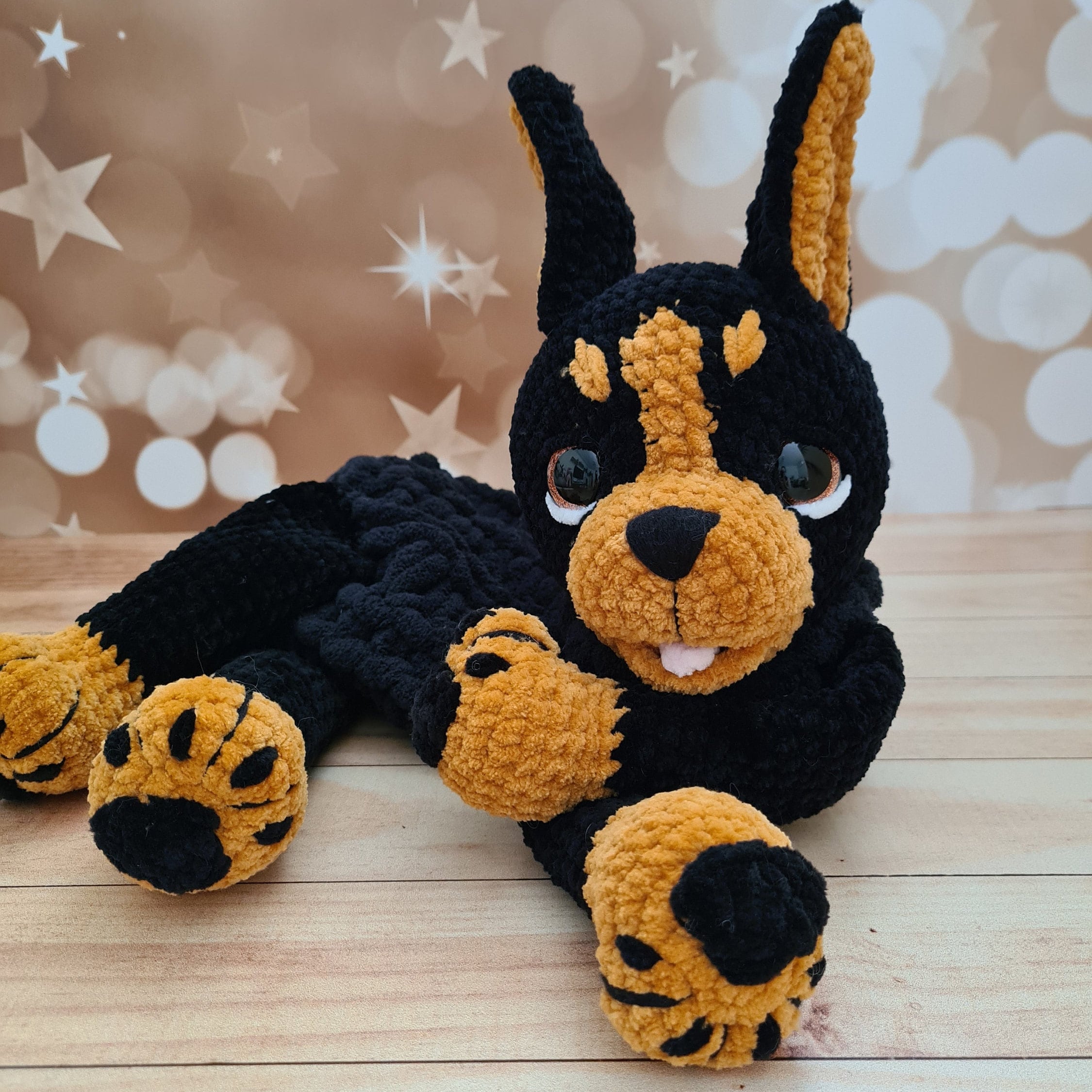 Needle felted Doberman puppy sculpture - DailyDoll Shop