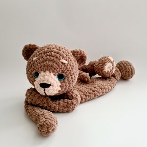 Crochet Bear Snuggler Toy: Plush Cuddle Buddy, Safe for Kids