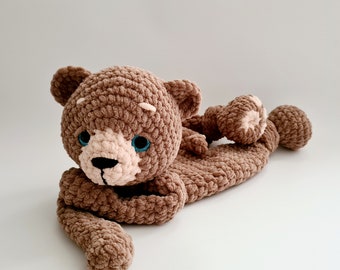Gehaakt knuffelbeertje: pluche knuffelmaatje, veilig voor kinderen