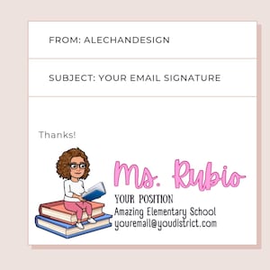 Bitmoji Teacher Email Signature!