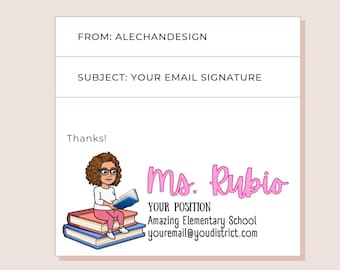 Bitmoji Teacher Email Signature!