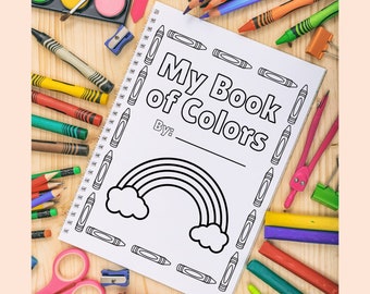 My Book of Colors - Mi Libro de Colores- Spanish Version Included - Bilingual Coloring Pages - Instant Digital Download  - Printable