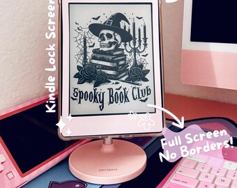 Spooky Book Club Kindle Lock Screen: Halloween Wallpaper (Digital EPUB File)
