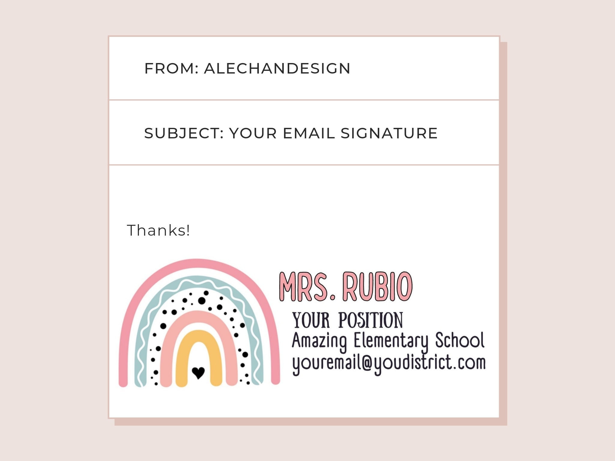 Teacher Email Signature!