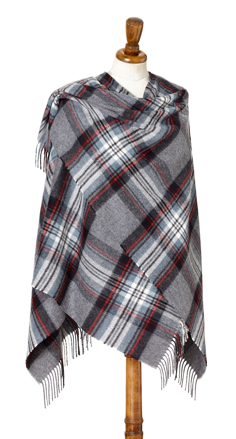 Merino Lambswool Tartan Ruana: Bronte by Moon Shawl Poncho - Etsy