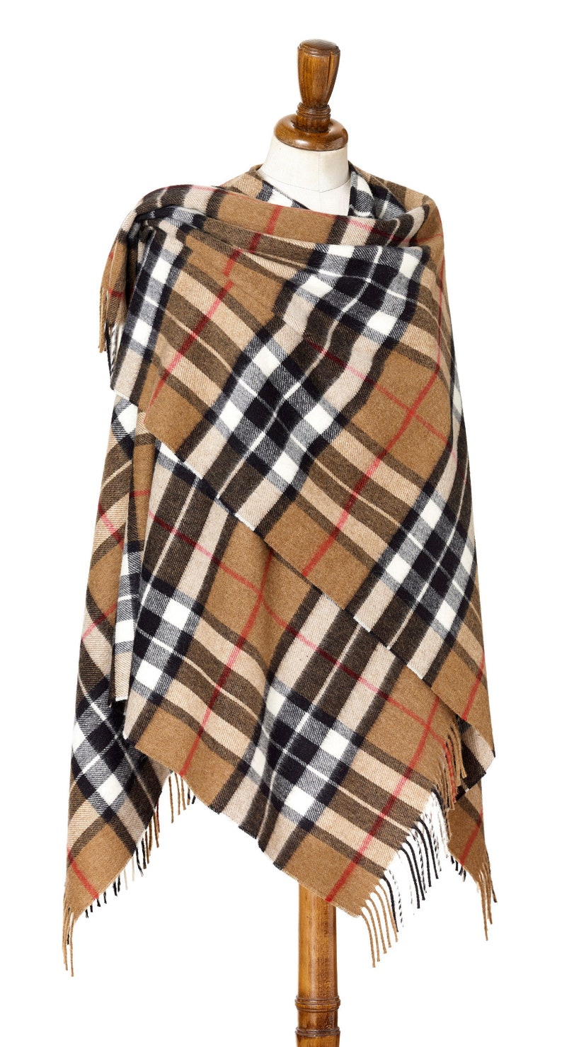 Merino Lambswool Tartan Ruana: Bronte by Moon Shawl Poncho - Etsy