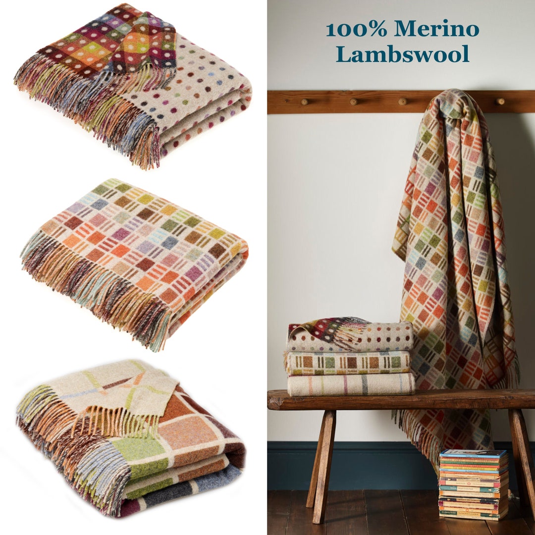 Bronte moon merino lambswool throw blanket deals