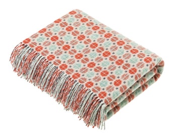 Deken koraal mint merino lamswol: Bronte By Moon Milan Edition