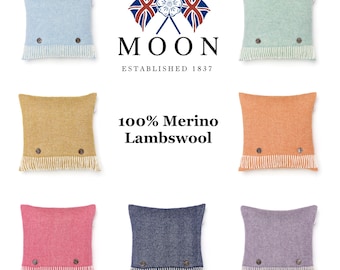 Kussen visgraatmerinolamswol: Bronte By Moon, Made in England