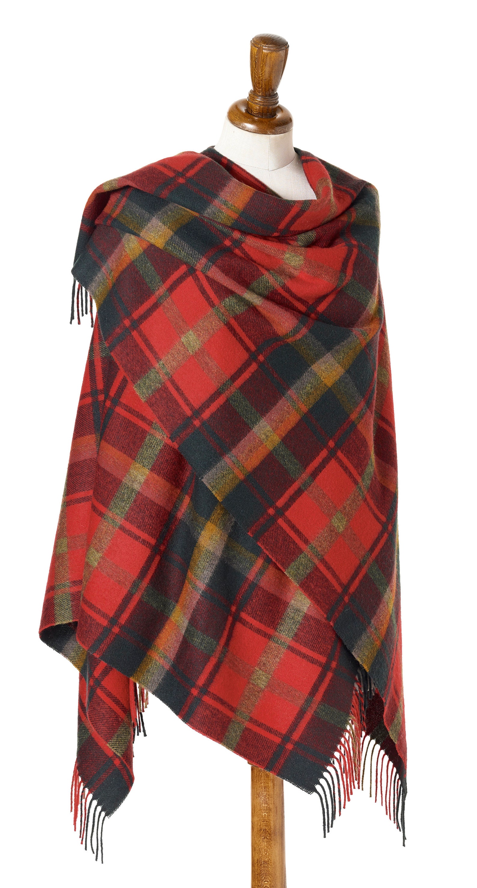 Merino Lambswool Tartan Ruana: Bronte by Moon Shawl Poncho - Etsy