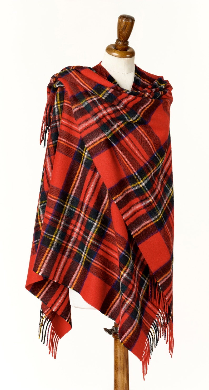 I LUV LTD 100% Lambswool Soft Throw Blanket Couch Cover In Dark Maple - View #9