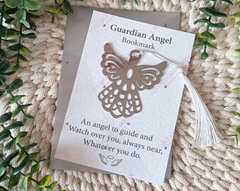 Guardian Angel Bookmark with Sympathy Poem – Angel Keepsake