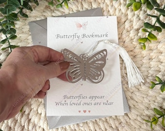 Butterfly Bookmark – Sympathy Keepsake with Poem - Memorial Remembrance Butterfly Gift