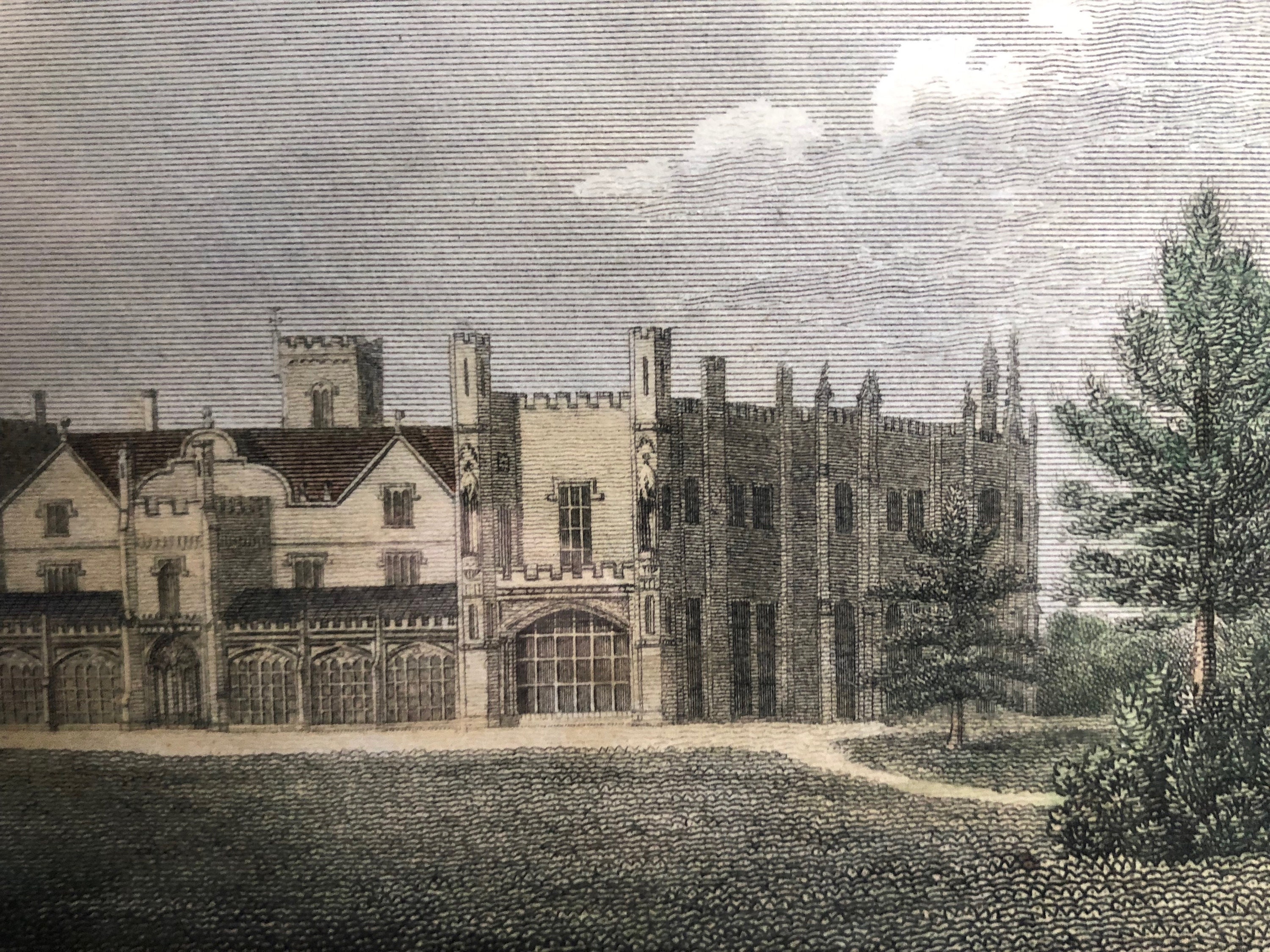 Rendlesham House, Suffolk Original Antique Vintage Engraving Print