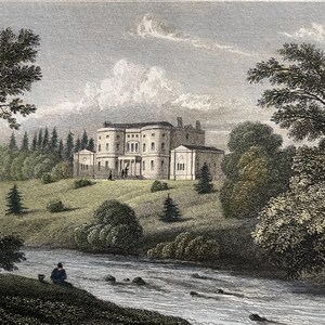 Skirsgill, Penrith, Cumberland original antique vintage engraving print dating from 1829