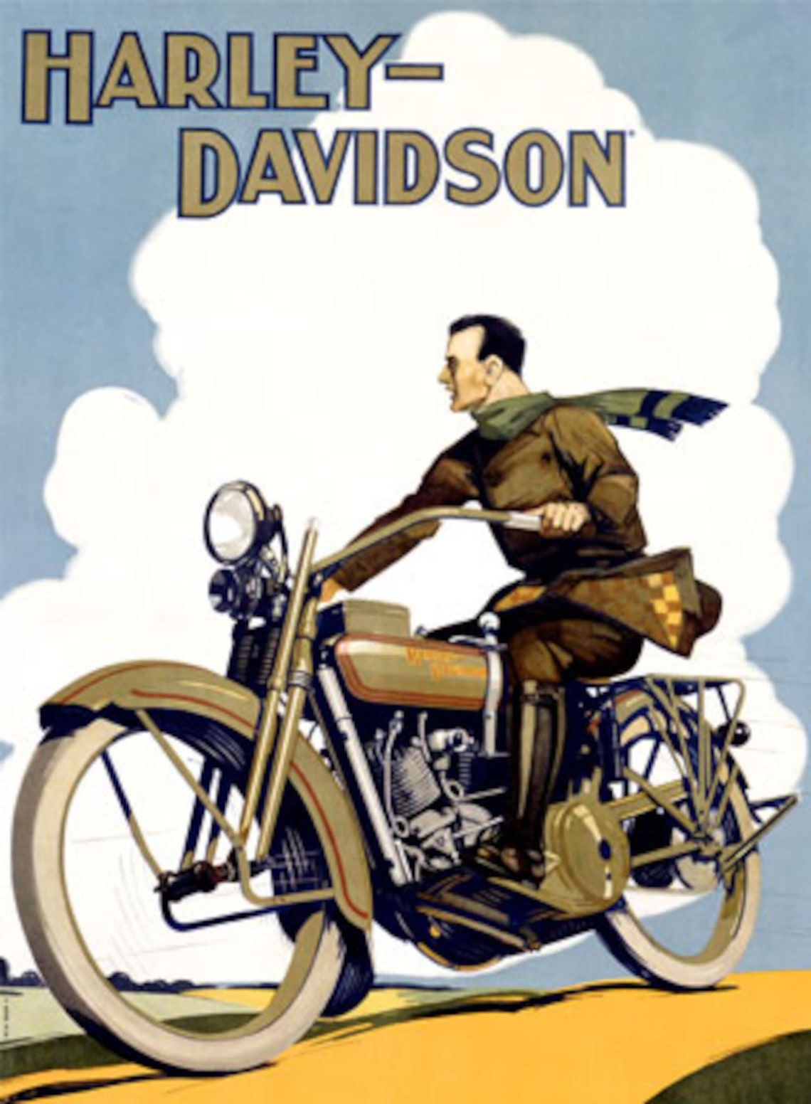 vintage harley davidson poster
