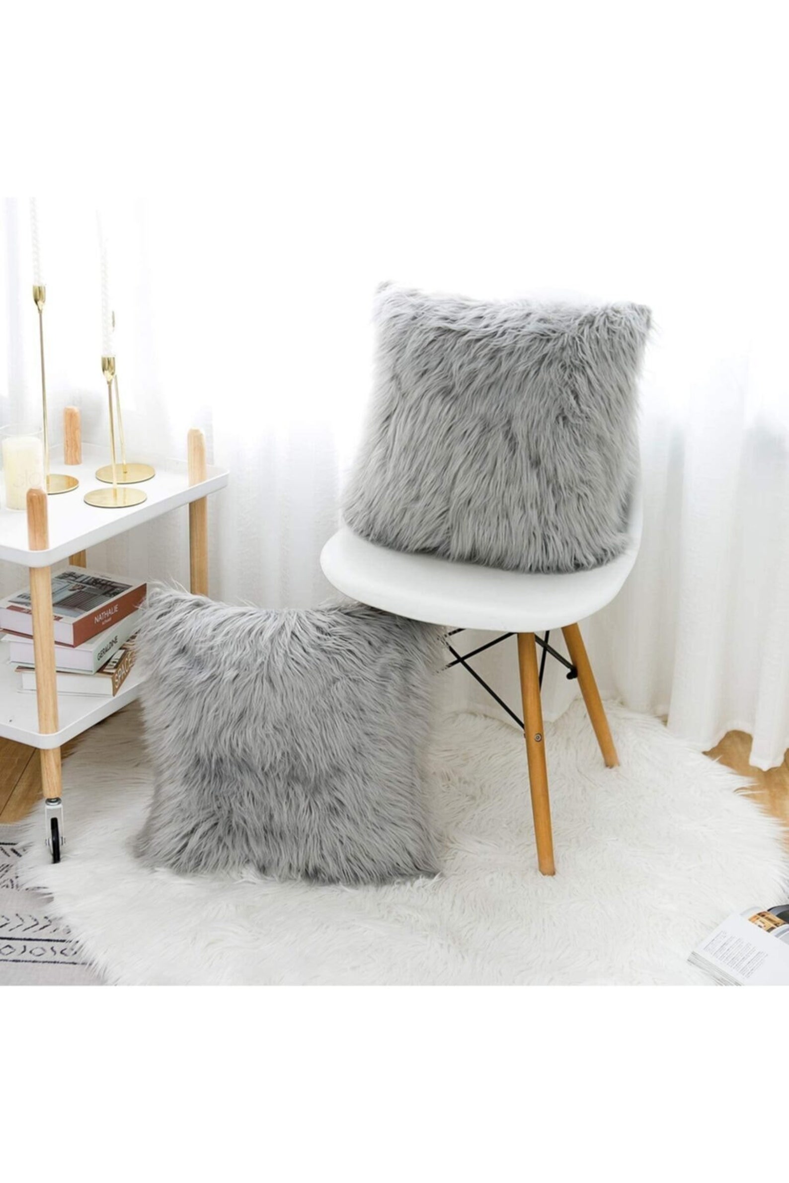 Plush Throw Pillow Luxury Plush Pillow Fluffy Pillow Cover Etsy