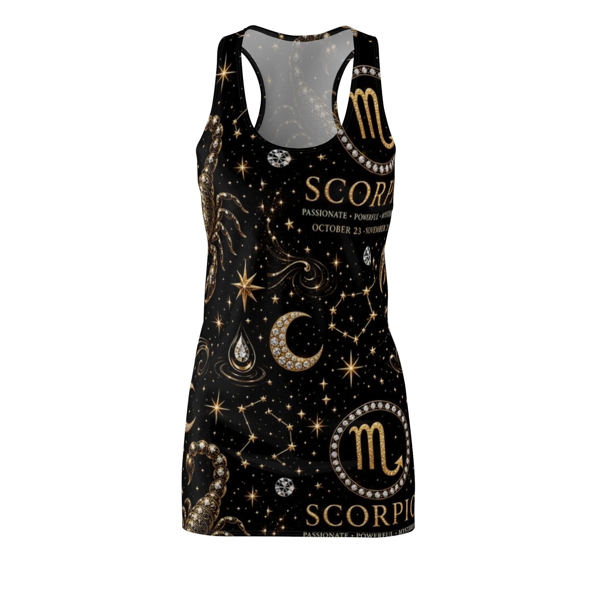 Scorpio Zodiac Constellation Dress | Racerback Dress, Astrological Scorpion Print