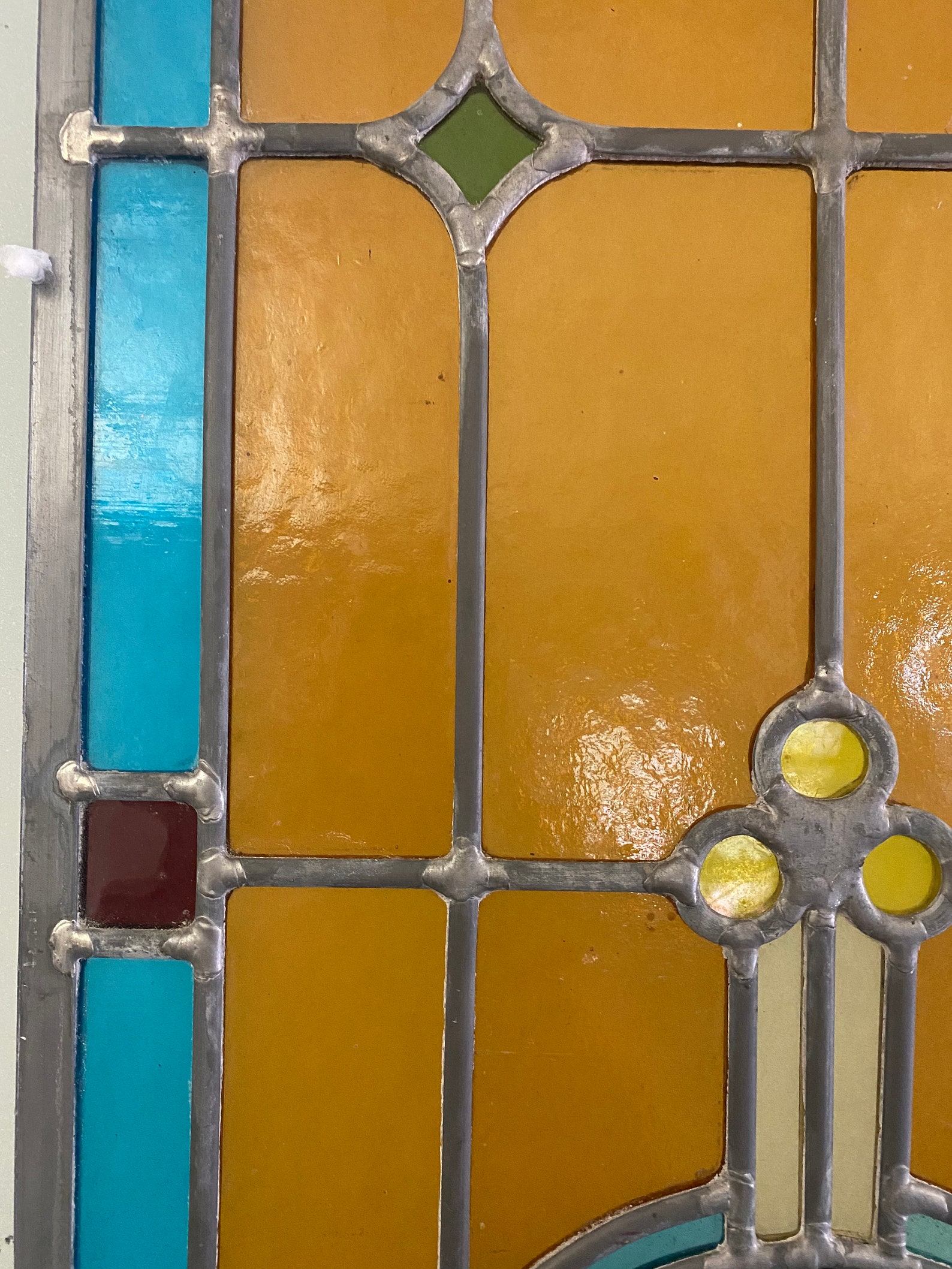 Beautiful Religious Stained Glass Window Stunning Yellows Etsy