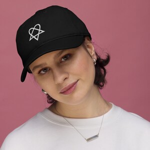 Heart Pentagram Insignia Occult Symbol Embroidered Dad Hat