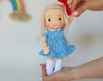 Nana- little hug- Waldorf doll inspiration, Organic cotton doll, baby doll and dolls for collectors, gift doll, Art&Doll