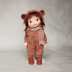 Teddy Inspiración muñeca Waldorf, Muñeca de algodón orgánico, muñeco bebé y muñecos para coleccionistas, muñeco de regalo, Arte y Muñeca, estilo muñecas waldorf imagen 4