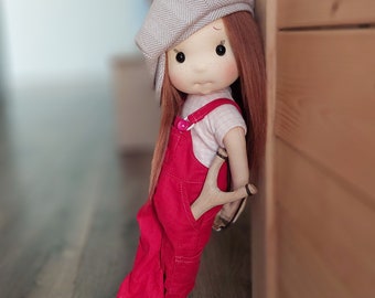 Luca - Full mobile doll, Waldorf doll inspiration, Organic cotton doll, Doll for collectors, gift doll, Art and Doll, textile Puppen