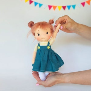 Mimi- little hug- Waldorf doll inspiration, Organic cotton doll, baby doll and dolls for collectors, gift doll, Art&Doll