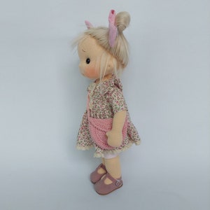 Amy Waldorf doll inspiration, Organic cotton doll, baby doll and dolls for collectors, gift doll, Art and Doll image 5