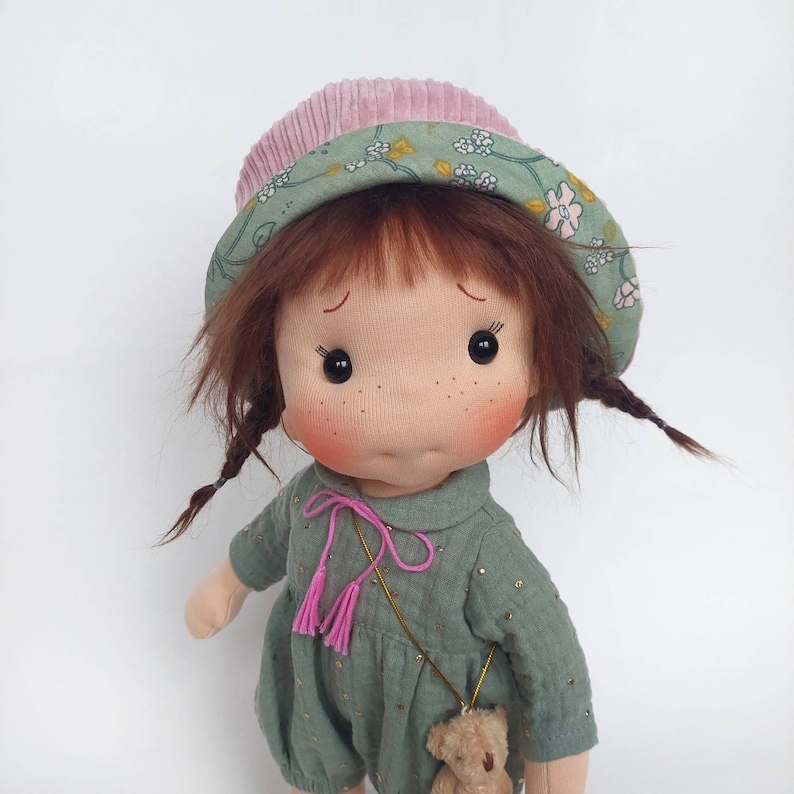 Hannah Waldorf doll inspiration, Organic cotton doll, baby doll and dolls for collectors, gift doll, Art and Doll, waldorf dolls style image 2