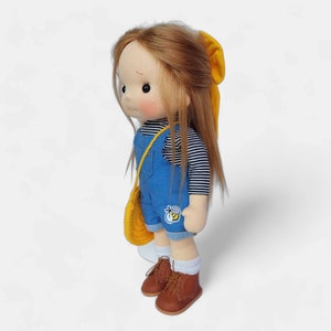 Molly Waldorf doll inspiration, Organic cotton doll, baby doll and dolls for collectors, gift doll, Art and Doll image 7