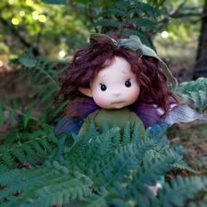 Forest Fairy Full mobile doll, Waldorf doll inspiration, Organic cotton doll, Doll for collectors, gift doll, Art and Doll, textile Puppen image 7