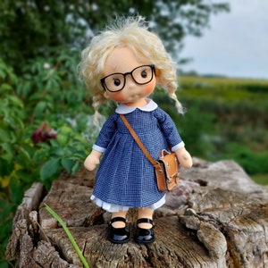 Emily Waldorf doll inspiration, Organic cotton doll, baby doll and dolls for collectors, gift doll, Art and Doll image 3
